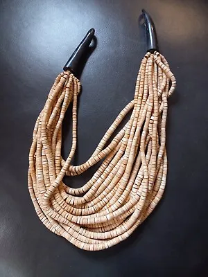 Signed Monies 17 Strand Necklace Natural • $150