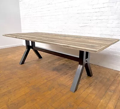 Industrial Boardroom Table Office Conference Meeting Room Restaurant Table • £1100