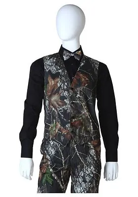 Mossy Oak Breakup Camo Tuxedo Vest Perfect For PROM/WEDDING Small • $25