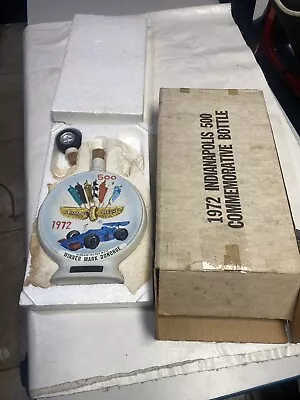 Vintage Rare 1972 Indianapolis 500 Mark Donohue Hoffman Bourbon Decanter W Lid • $185