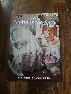 Leisure Arts #2178 CROCHETED AFGHANS FOR BABY BOOK FOUR Five Designs • $5.49