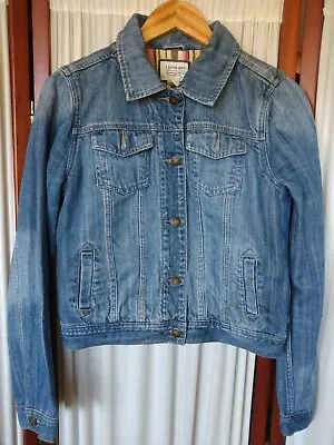 I LOVE H81 Size MEDIUM Blanket Lined Blue Jean Jacket Denim  • $7.50
