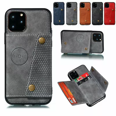 For IPhone 14 Pro 11 Pro Max XS 7+ 8 Wallet Card Slot Stand Case Cover Anti-fall • $16.89