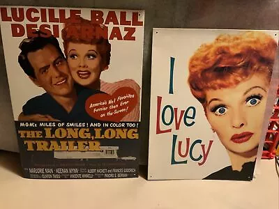 I Love Lucy & Lucille Ball And Desk Arnaz Tin Signs - 2 Large Signs • $24