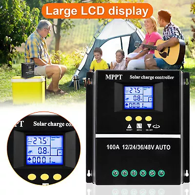 4000W 100A MPPT Solar Charge Controller 12V/24V/36V/48V Battery PV Regulator USB • $48.98