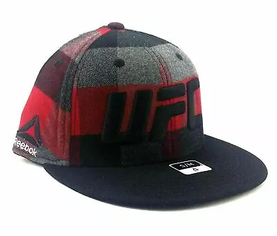 Mens Reebok UFC Buffalo Plaid Flannel FVF Hat - Red | Black • $17.66