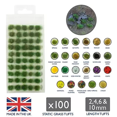 £3.99 • Buy Static Grass Tufts X 100 Self Adhesive Model Railway Diorama Terrain Scenery
