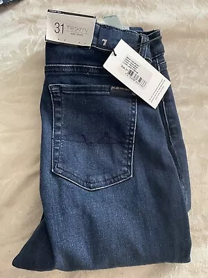 BNWT Women’s 7 For All Mankind Blue Jeans UK Size Waist 31”Inside Leg 33” • £60