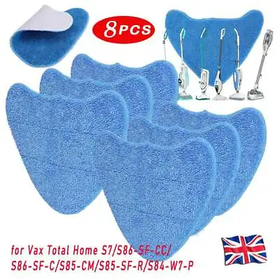 8 Pads For VAX Steam Cleaner Mop Cover Pad S2 S3 S5 S7 S86 Bare Floor Total Home • £11.99