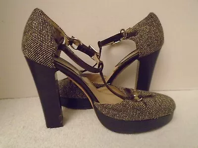 Michael Kors Womans Brown Mary Jane Block Heels Size 6M  • $39.99