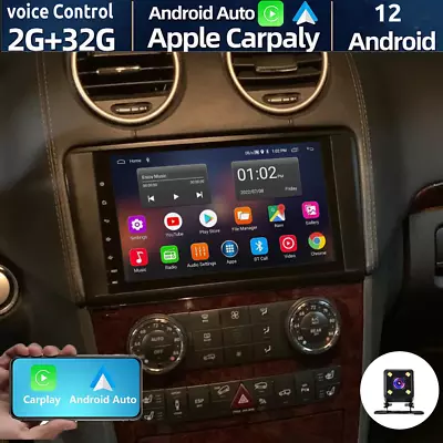 For Mercedes Benz ML/GL 320 350 9  Android 12 Car Radio Stereo GPS Apple CarPlay • $148.93