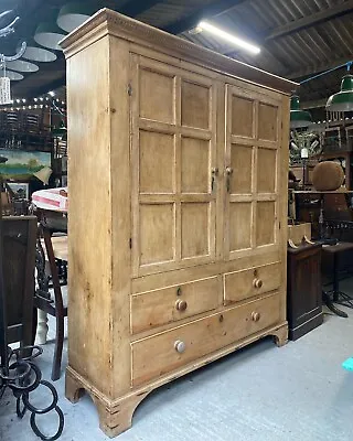 £3950 • Buy Large Country House Antique Victorian Linen Press Kitchen Larder Cupboard