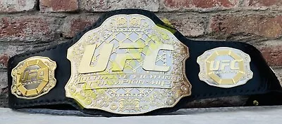 UFC ULTIMATE FIGHTING CHAMPIONSHIP TITLE REPLICA BELT 2MM Brass Dual Plate Adult • $116