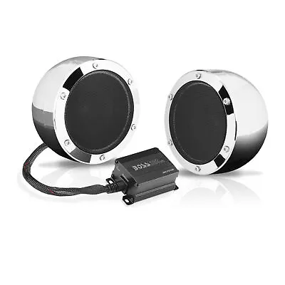 BOSS Audio Systems MC720B 4” Motorcycle Speakers & 2 CH Amplifier – Bluetooth • $154.99