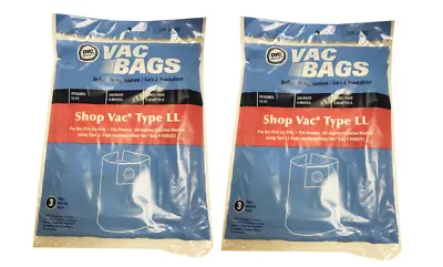 (6) DVC Vacuum Bags For Shop Vac 4 Gallon Replaces Type LL And #90660 • $13.55