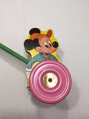 Mickey Mouse Club Gong Mfg Co Mickey Mouse Push Pull Toy • $19.95