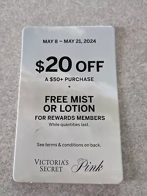 Victoria’s Secret Coupon Offer $20 Off $50 + Mist Or Lotion May 8-23 2024 • $9.99