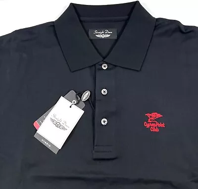 Straight Down Hybrid Polo Mens XL Shirt Cypress Point Golf Club Black Aerocool • $205.08