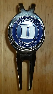 Duke Blue Devils 1  Golf Ball Marker Official 2 Sided & Short Divot Tool W/Clip • $16.79