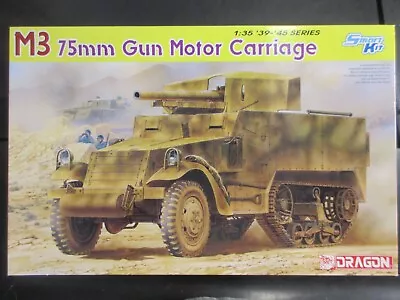 DRAGON SMART KIT 1/35 WHITE M3 75mm GUN MOTOR CARRIAGE HALF-TRACK   #6467 • $25.99