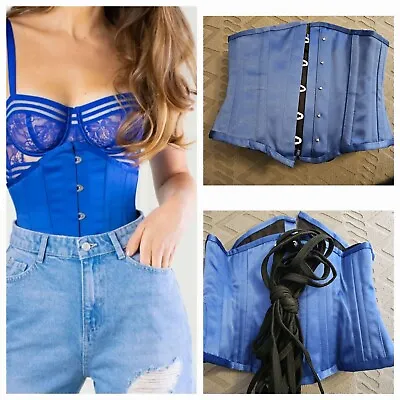 Corset Story Blue Waist Training Waspie Underbust Corset Size 26  • £33