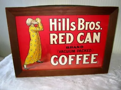 Antique Vintage Hills Bros Red Can Coffee Lighted Sign Original Rare Advertising • $1750