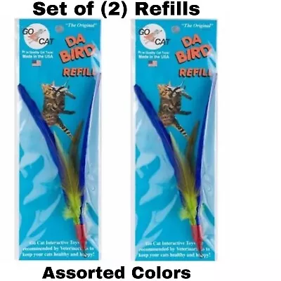 Da Bird Turkey Feather - Set Of (2) Refills For The Original Cat Teaser Wand Toy • $13.99