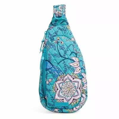 Vera Bradley Essential Compact Sling Backpack Peacock Garden NWT • $40.25