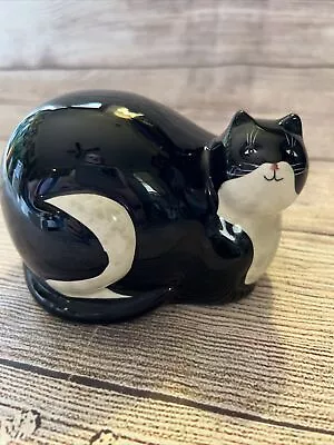 Warren Kimble Black Tuxedo Fat Cat Ceramic Sponge Holder Boston Warehouse 2002 • $12.99