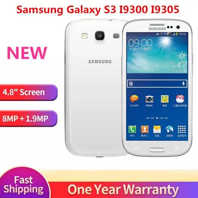 Samsung Galaxy S3 I9300 I9305 16GB 3G 4G Unlocked Andriod Smartphone New Sealed • $42.33