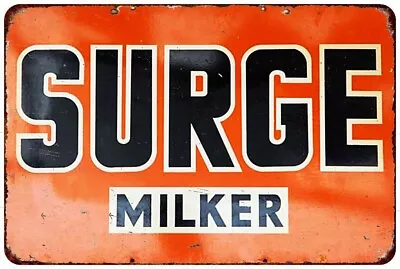 Surge Milker Vintage Look Reproduction Metal Sign Wall Art • $21.95