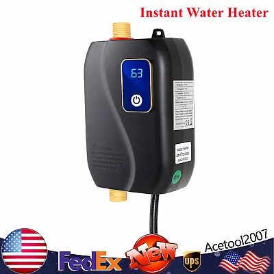 110V Mini Instant Electric Tankless Hot Water Heater Shower Kitchen USA • $48