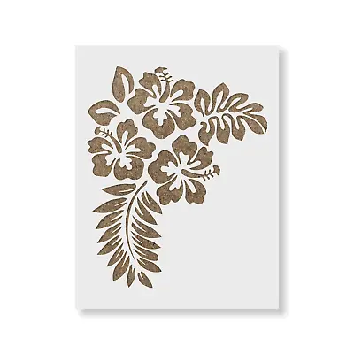 Hibiscus Flower Stencil - Durable & Reusable Mylar Stencils • $5.99