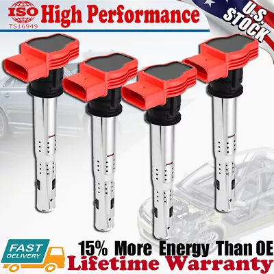 Set Of 4 Ignition Coil Pack 06E905115E For Audi A4 A5 R8 & VW Golf GTI 2.0T FSI • $56.92