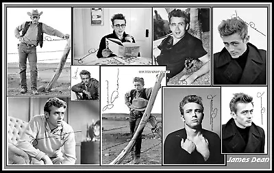 James Dean Signed Collage Cotton Canvas Image. Limited Edition (JD-2) • £10.99