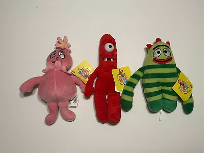 Set Of 3 Yo Gabba Gabba Plush Red Muno Foofa Brobee Stuffed Animal Nanco NEW • $29.99