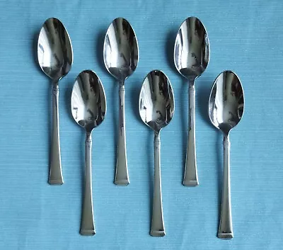 New Mikasa HARMONY Glossy Set Of 6 Oval Soup Spoons 18/10 Stainless (7 5/8 ) • $27.95