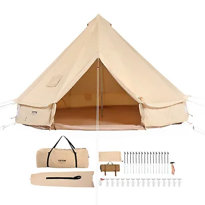 VEVOR Canvas Bell Tent 7 M/22.97ft 4-Season Camping Yurt Tent With Stove Jack • £647.99