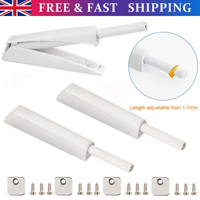 Drawer Door Cabinet Catch Push To Open Magnetic Tip Latch Touch Release White • £7.46