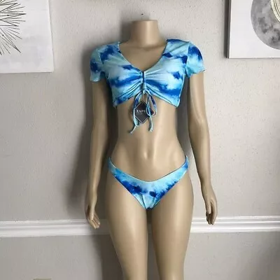 $31 • Buy ZAFUL Blue/White Swimsuit Size M (6)