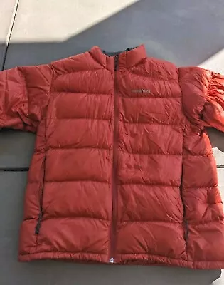 Mont-Bell Alpine Down Jacket L Mens Red/Orange 800Fp Montbell • $99.99