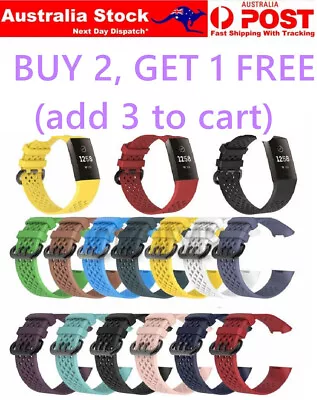 Fitbit Charge 3 4 SE Watch Band Sports Replacement Wristband Soft Silicone Strap • $4.80