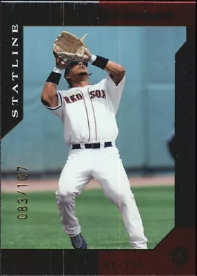 2003 Donruss Team Heroes Stat Line Red Sox Baseball Card #82 Manny Ramirez/107 • $3.20