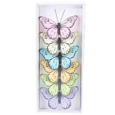Gisela Graham Butterfly Easter Decorations Clip On Colourful Home Ornaments • £6.99