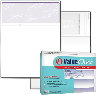 Versacheck Valuechex - 55 Blank Business Voucher Checks - Purple Prestige - 55 S • $19.50