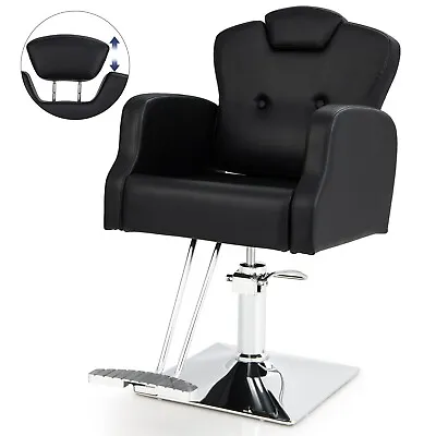 Hydraulic Barber Chair Salon Chair Height Adjustable 360° Swivel Hair Salon • £169.95