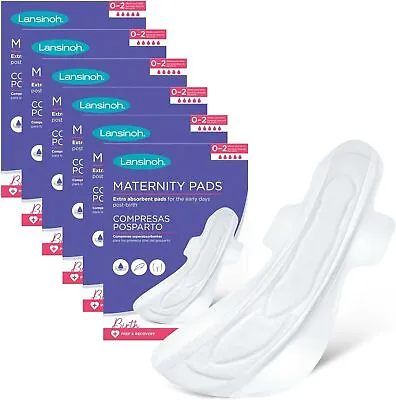 Lansinoh Maternity Pads After Birth Extra Absorbent With Wings - Pack Of 60 - Le • £23.77