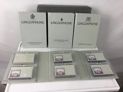 Linguaphone: Italian Language Course Set 6 Cassette Tapes & 3 Books Vintage • £30