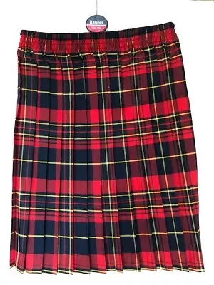 Girls Skye Tartan School Skirt Red By Banner Age 13 • £6.99