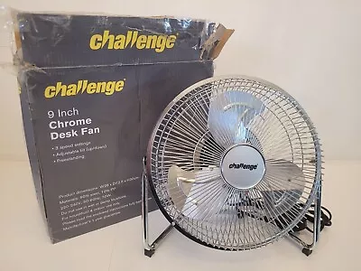 Defect -  DESK FAN Air Cooling Portable Tilting Challenge 9   Inch TX-9F Office • £9.98